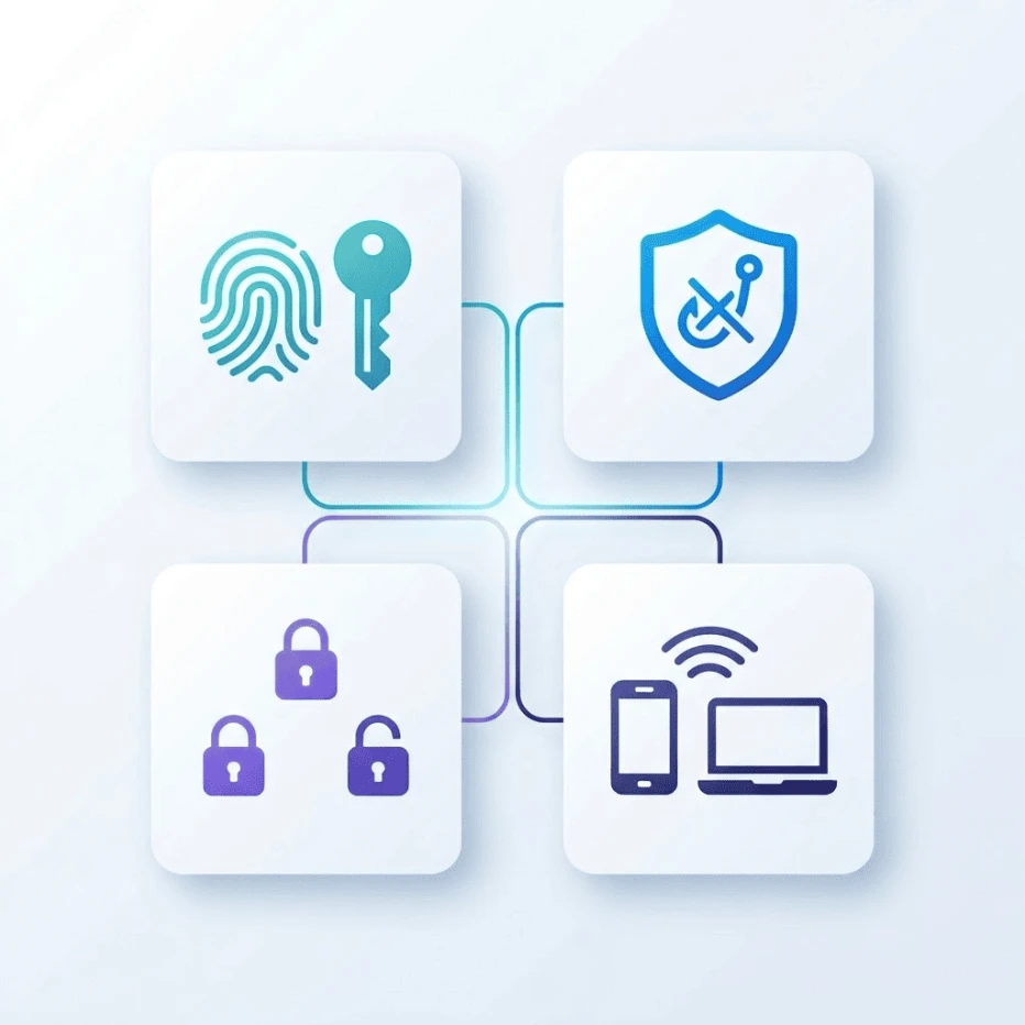Inoreader 패스키 로그인 보안 장점과 생체 인증 개념 설명입니다