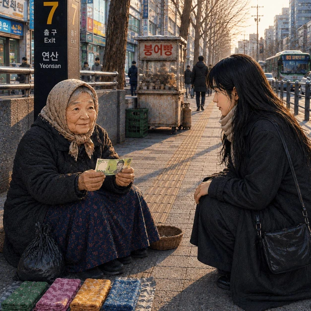 맑고 따뜻한 눈빛으로 여성을 바라보는 내 인생 최고의 귀인 할머니