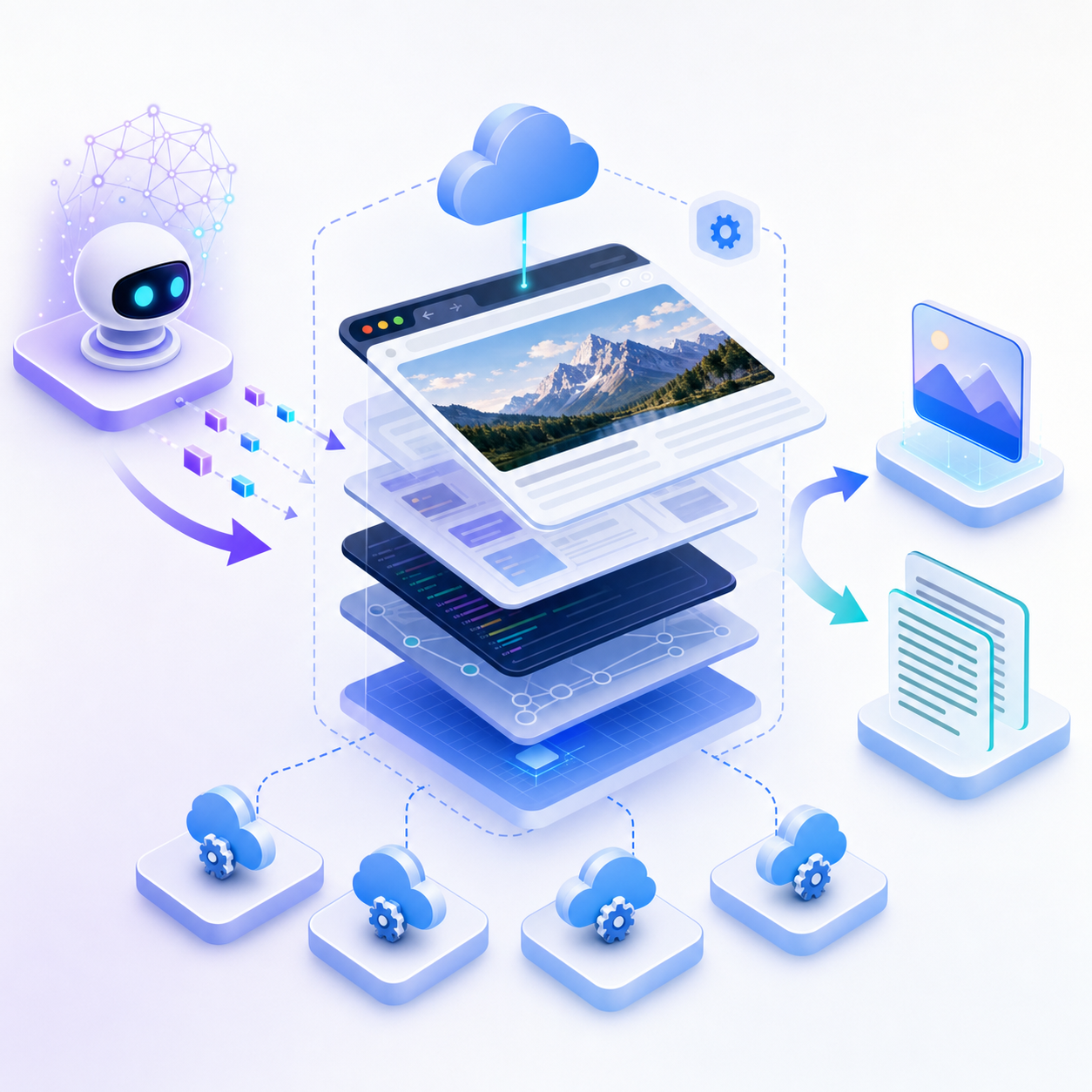 Kitesurf 브라우저: AI 에이전트용 Browser Run 통합 - output2 1 Kitesurf 브라우저가 AI 에이전트 작업을 위해 웹 페이지를 렌더링하고 결과 이미지를 생성하는 장면