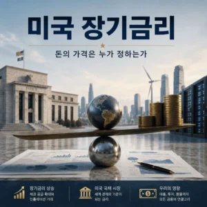 미국 장기금리와 AI 투자, 미국 국채시장, 데이터센터 자금조달과 돈의 흐름을 표현